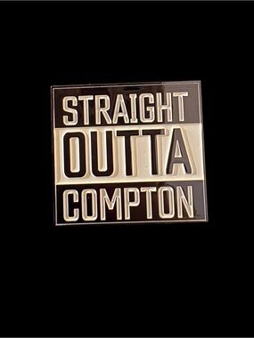 Straight Outta Compton Black & Silver Enamel Pin